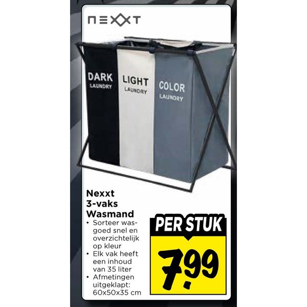 Nexxt 3-vaks Wasmand