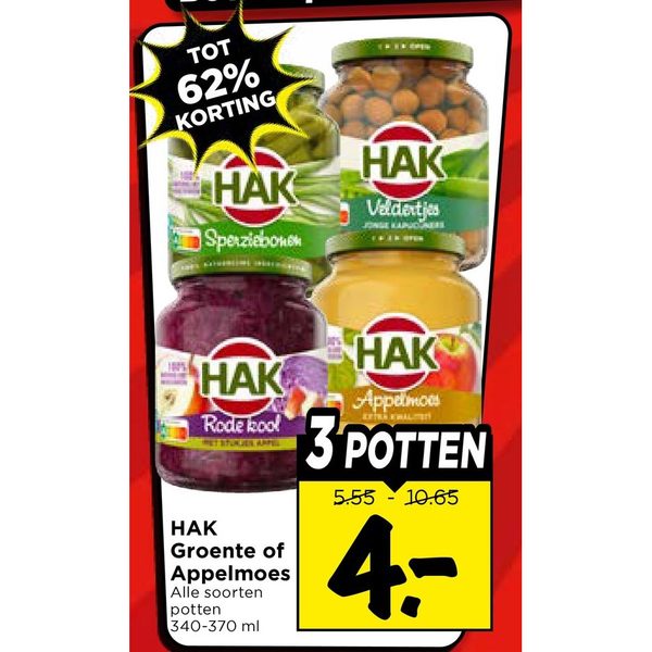 HAK Groente of Appelmoes