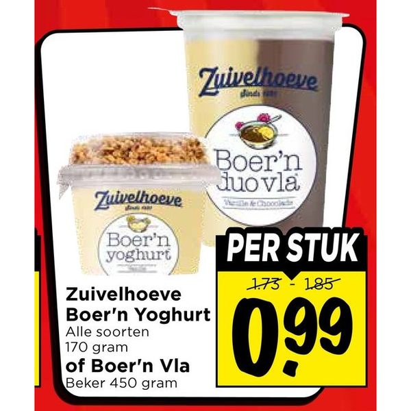 Zuivelhoeve Boer'n Yoghurt of Boer'n Vla