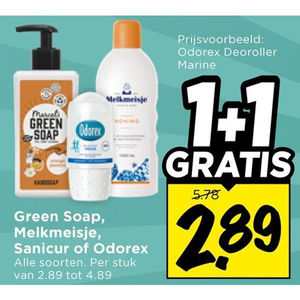 Green Soap, Melkmeisje, Sanicur of Odorex
