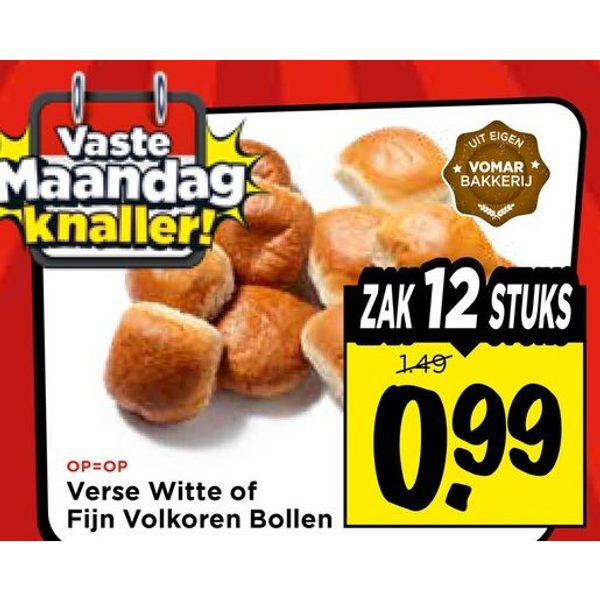 Verse Witte of Fijn Volkoren Bollen