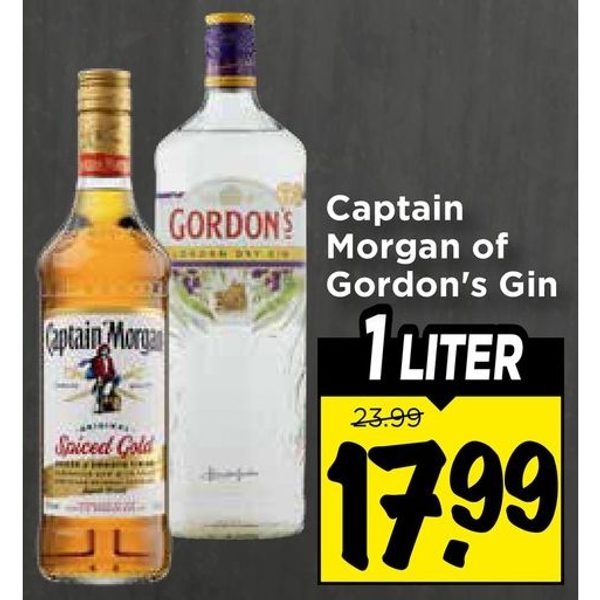 Captain Morgan of Gordon's Gin