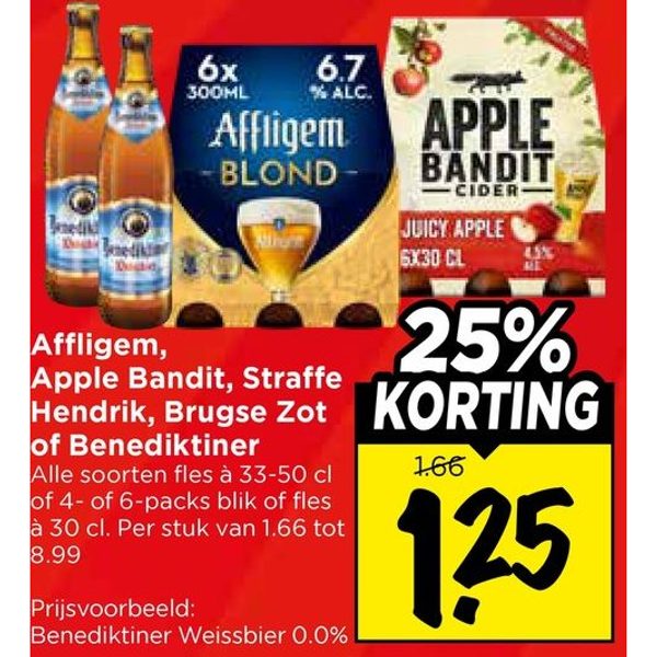 Affligem, Apple Bandit, Straffe Hendrik, Brugse Zot of Benediktiner