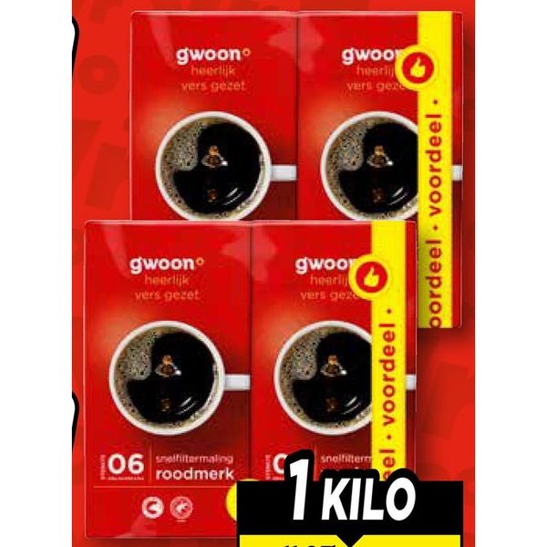 G'woon Roodmerk Snelfilterkoffie