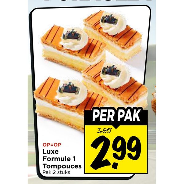 Luxe Formule 1 Tompouces