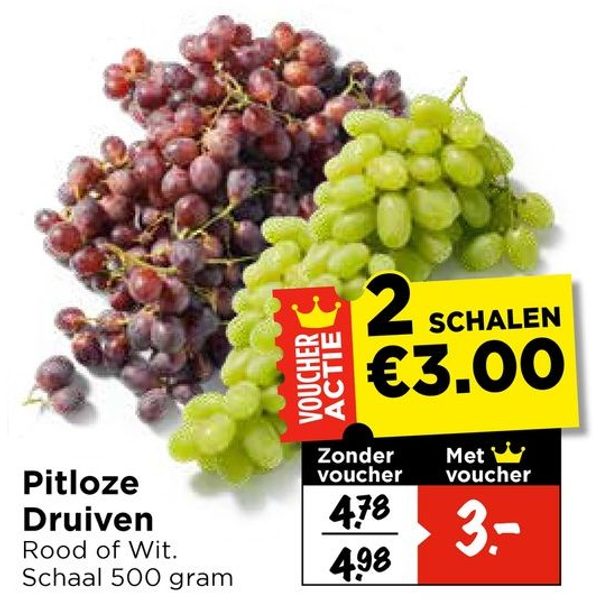 Pitloze Druiven Rood of Wit