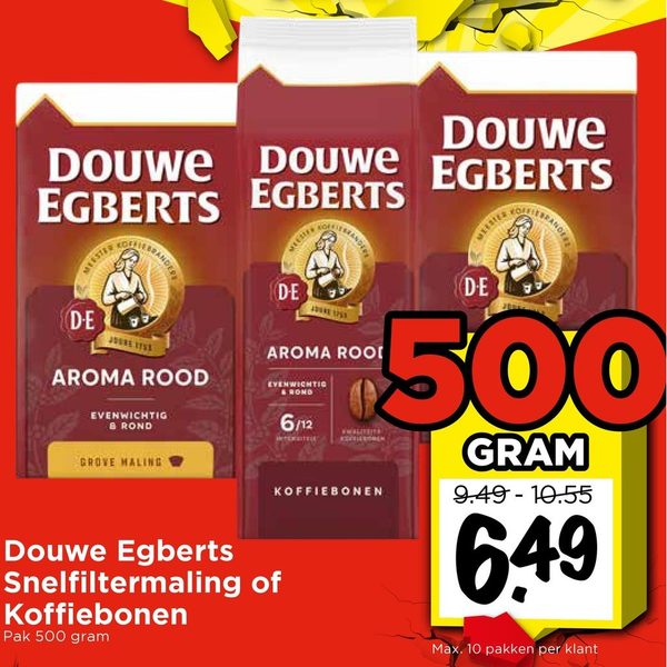 Aroma Rood snelfiltermaling of koffiebonen