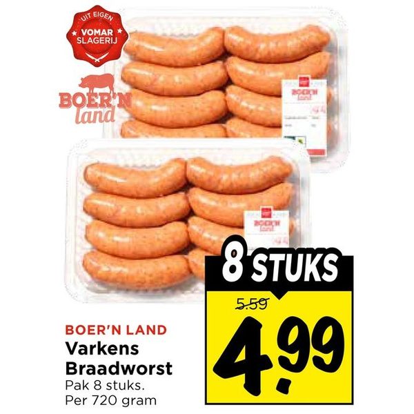 Boer'n Land Varkens Braadworst