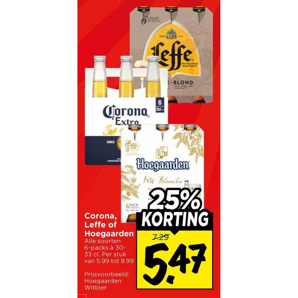 Corona, Leffe of Hoegaarden