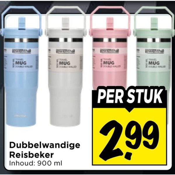 Dubbelwandige Reisbeker