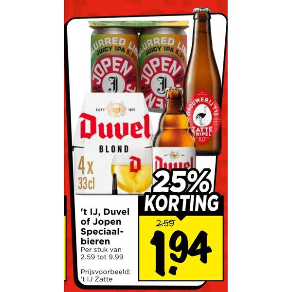 speciaalbieren 't IJ, Duvel of Jopen