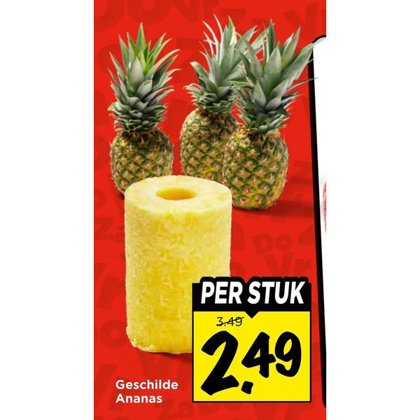 Geschilde Ananas