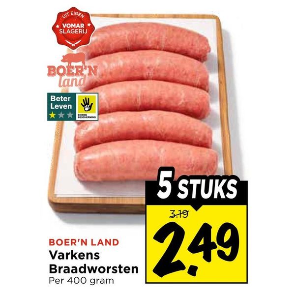 Boer'n Land Varkens Braadworsten