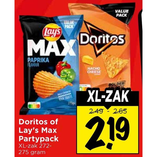 Doritos of Lay's Max Partypack