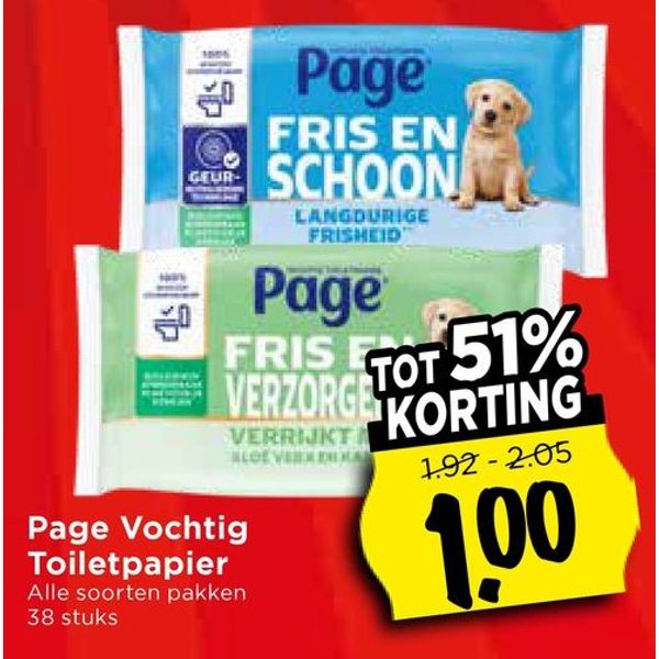 Page Vochtig Toiletpapier