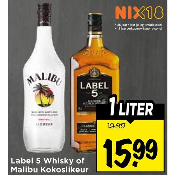 Label 5 Whisky / Malibu Kokoslikeur