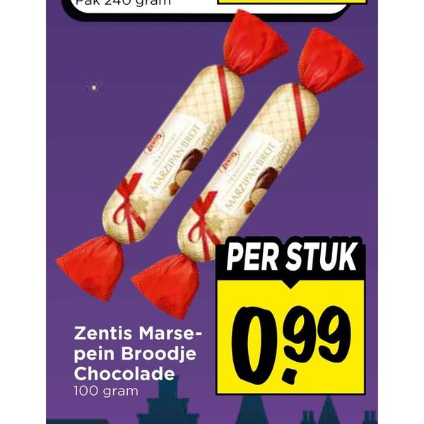 Zentis Marsepein Broodje Chocolade