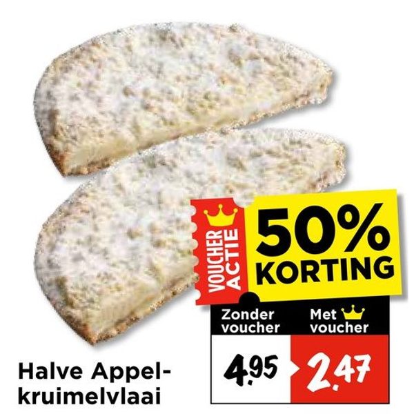 Halve Appel-kruimelvlaai
