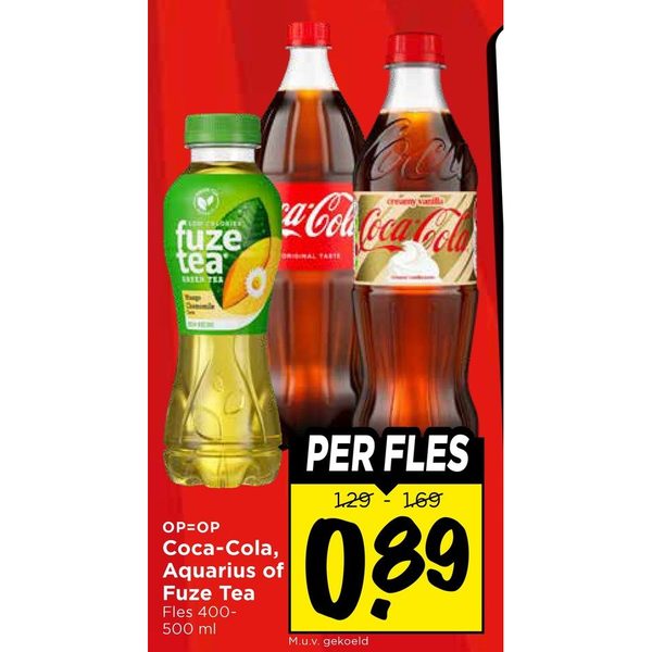 Frisdrank (Coca-Cola, Aquarius of Fuze Tea)