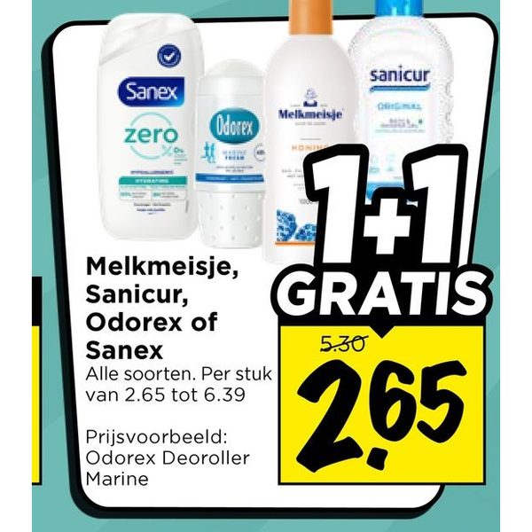 Melkmeisje, Sanicur, Odorex of Sanex