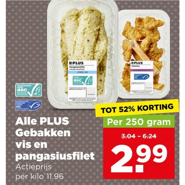 Alle PLUS Gebakken vis en pangasiusfilet