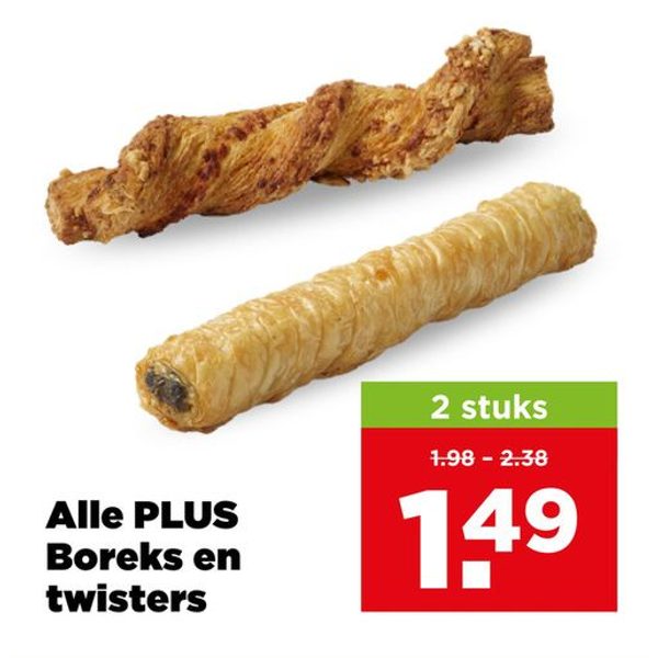 Alle PLUS Boreks en twisters