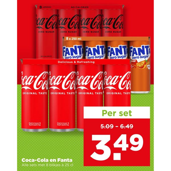 Coca-Cola en Fanta 8-pack