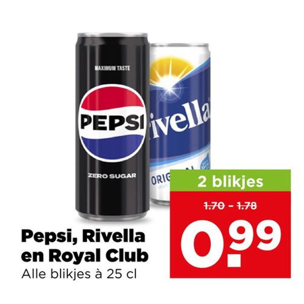 Pepsi, Rivella en Royal Club blikjes
