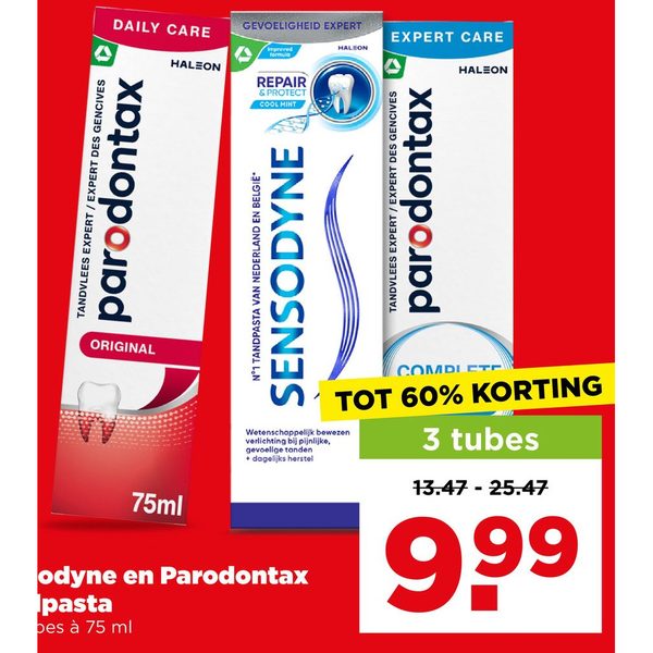 Sensodyne en Parodontax Tandpasta
