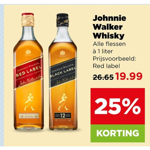 Red label en black label whisky