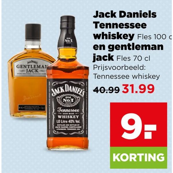 Jack Daniels Tennessee whiskey en gentleman jack