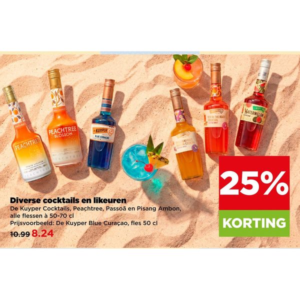 Diverse cocktails en likeuren