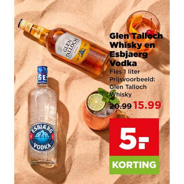 Glen Talloch Whisky en Esbjaerg Vodka