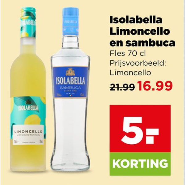 Isolabella Limoncello en sambuca