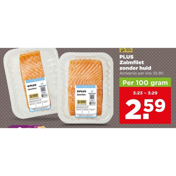 PLUS Zalmfilet zonder huid
