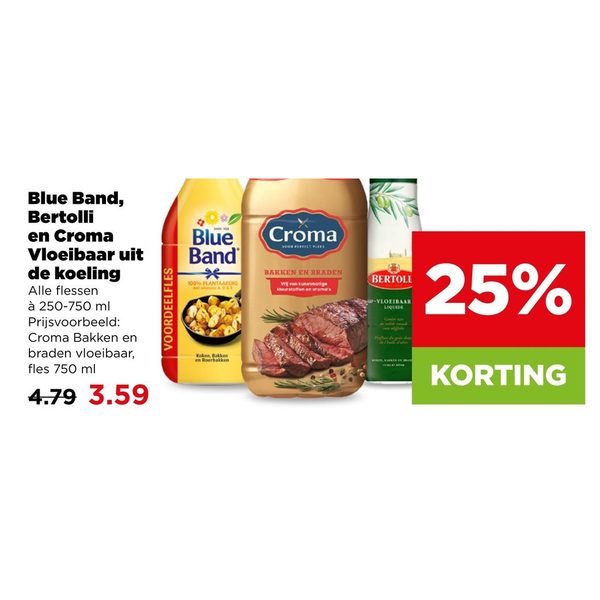Blue Band, Bertolli en Croma Vloeibaar uit de koeling
