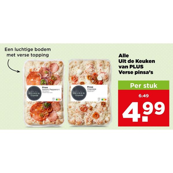 Uit de Keuken van PLUS Verse pinsa's