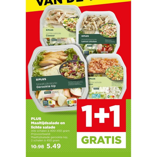 PLUS Maaltijdsalade en lichte salade