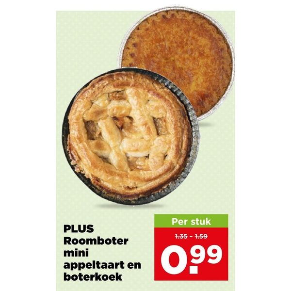 PLUS Roomboter mini appeltaart en boterkoek