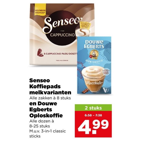 Senseo Koffiepads en Douwe Egberts Oploskoffie