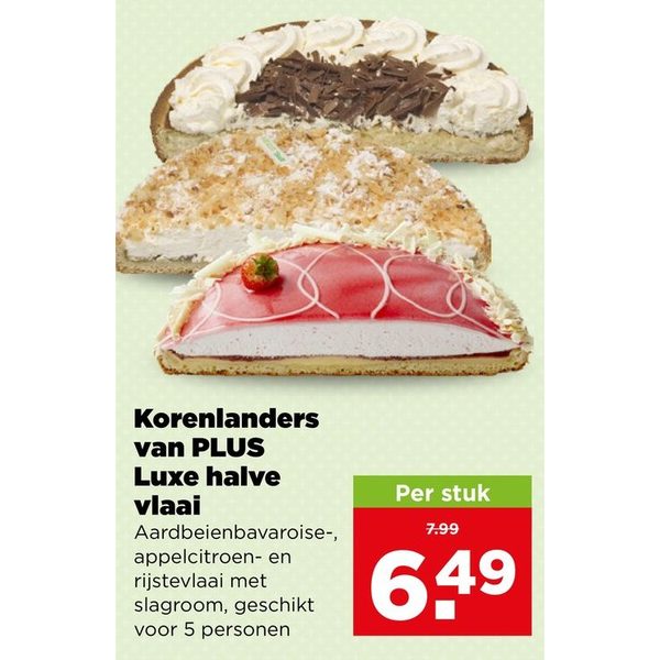 Korenlanders Luxe halve vlaai