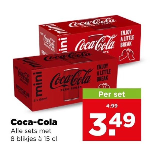 Coca-Cola Alle sets met 8 blikjes à 15 cl