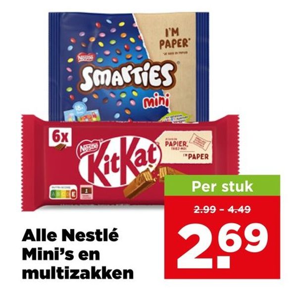 Alle Nestlé Mini's en multizakken