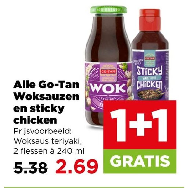 Alle Go-Tan Woksauzen en sticky chicken