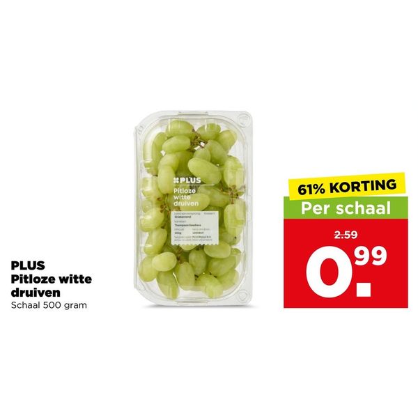 PLUS Pitloze witte druiven