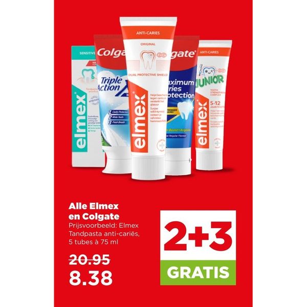 Elmex en Colgate Tandpasta