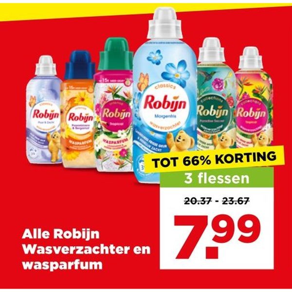 Alle Robijn Wasverzachter en wasparfum