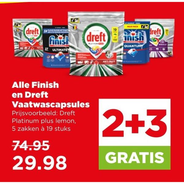 Alle Finish en Dreft Vaatwascapsules