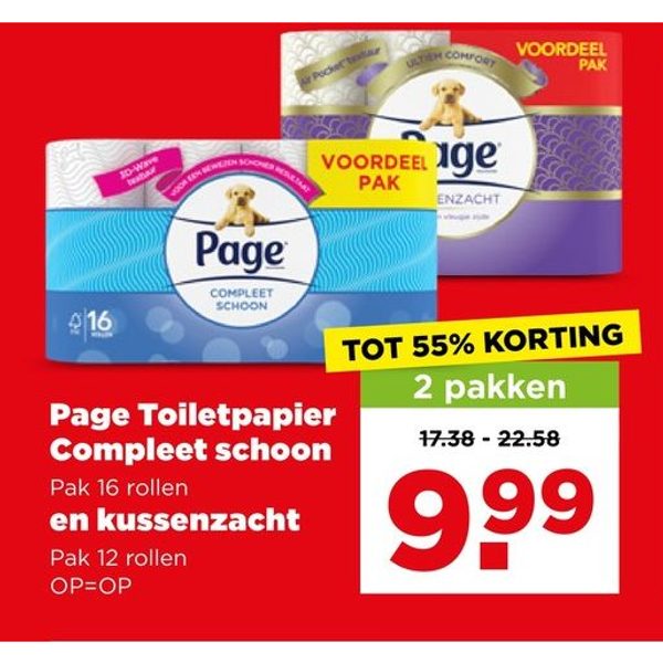 Page Toiletpapier Compleet schoon