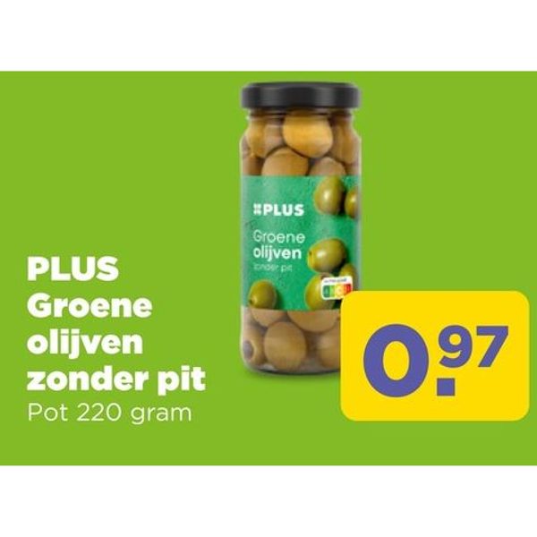 Groene olijven zonder pit
